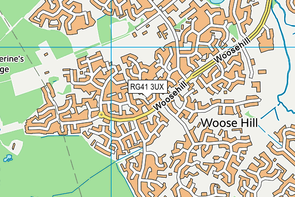 RG41 3UX map - OS VectorMap District (Ordnance Survey)