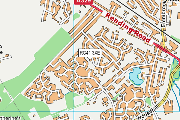 RG41 3XE map - OS VectorMap District (Ordnance Survey)