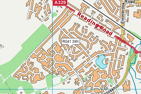 RG41 3XH map - OS VectorMap District (Ordnance Survey)