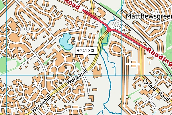 RG41 3XL map - OS VectorMap District (Ordnance Survey)