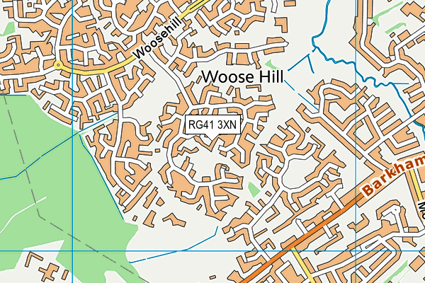 RG41 3XN map - OS VectorMap District (Ordnance Survey)