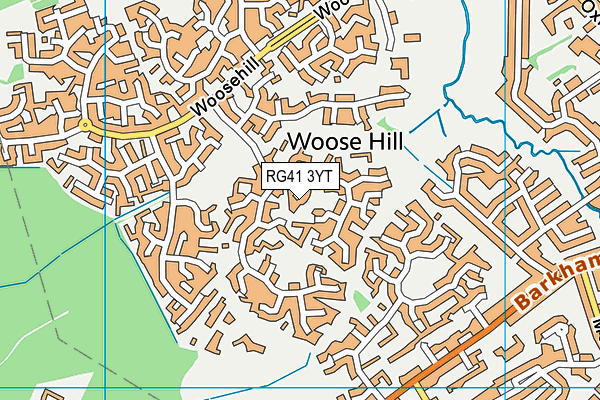 RG41 3YT map - OS VectorMap District (Ordnance Survey)