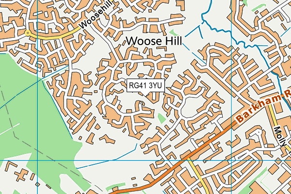 RG41 3YU map - OS VectorMap District (Ordnance Survey)