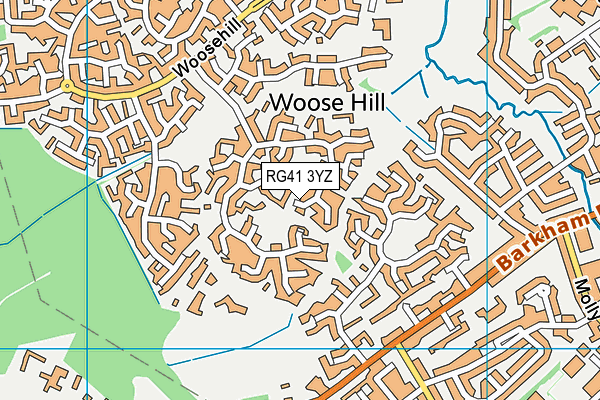 RG41 3YZ map - OS VectorMap District (Ordnance Survey)