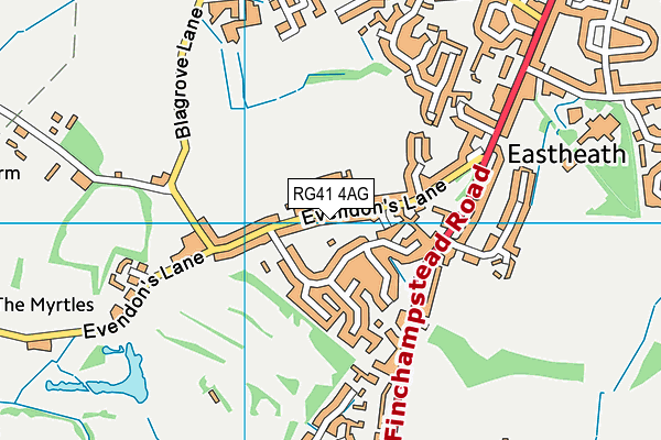 RG41 4AG map - OS VectorMap District (Ordnance Survey)