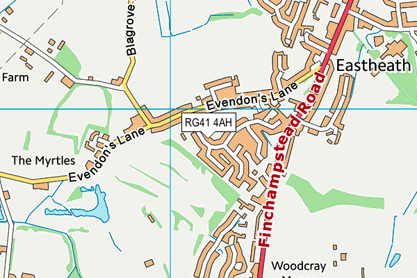 RG41 4AH map - OS VectorMap District (Ordnance Survey)