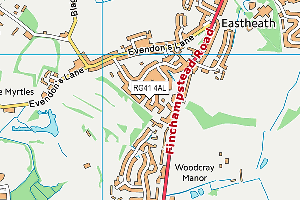 RG41 4AL map - OS VectorMap District (Ordnance Survey)