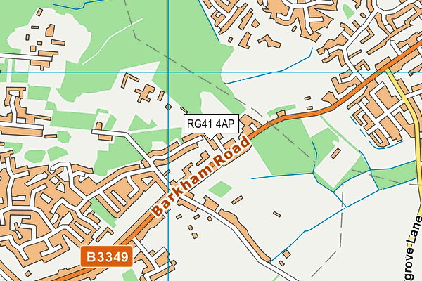 RG41 4AP map - OS VectorMap District (Ordnance Survey)