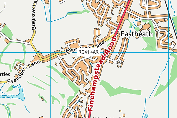 RG41 4AR map - OS VectorMap District (Ordnance Survey)