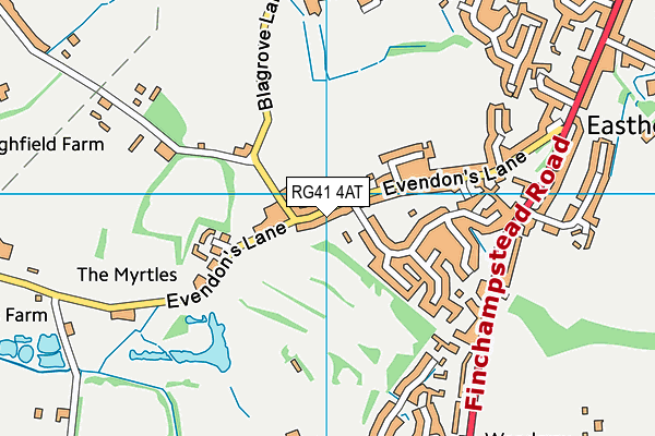 RG41 4AT map - OS VectorMap District (Ordnance Survey)