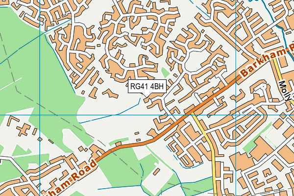 RG41 4BH map - OS VectorMap District (Ordnance Survey)