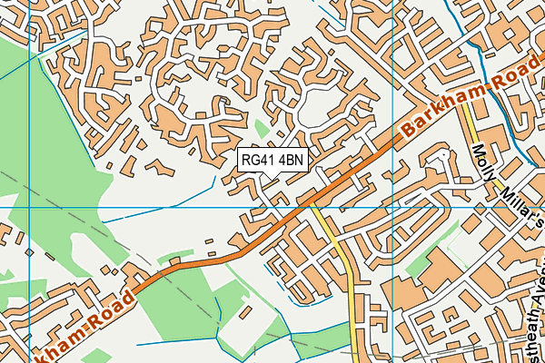 RG41 4BN map - OS VectorMap District (Ordnance Survey)