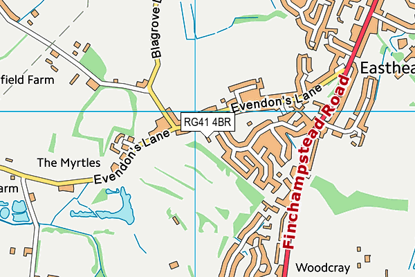 RG41 4BR map - OS VectorMap District (Ordnance Survey)