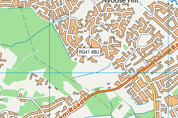 RG41 4BU map - OS VectorMap District (Ordnance Survey)