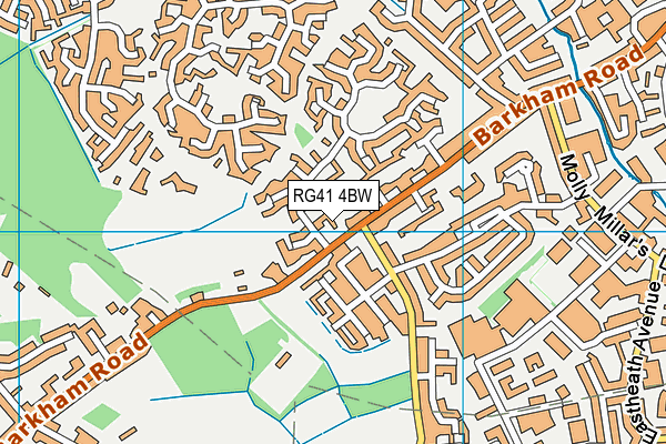 RG41 4BW map - OS VectorMap District (Ordnance Survey)