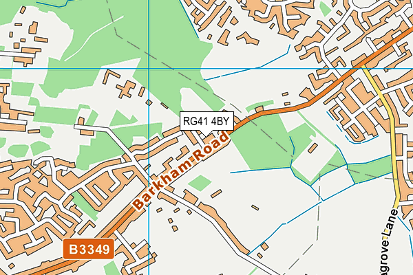 RG41 4BY map - OS VectorMap District (Ordnance Survey)