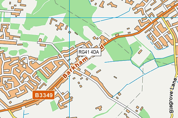 RG41 4DA map - OS VectorMap District (Ordnance Survey)