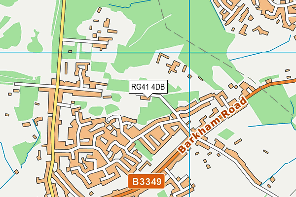 RG41 4DB map - OS VectorMap District (Ordnance Survey)