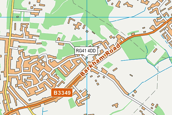 RG41 4DD map - OS VectorMap District (Ordnance Survey)