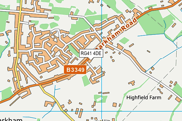 RG41 4DE map - OS VectorMap District (Ordnance Survey)