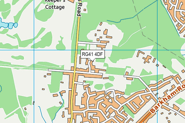 RG41 4DF map - OS VectorMap District (Ordnance Survey)