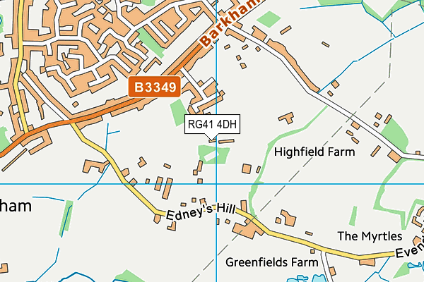 RG41 4DH map - OS VectorMap District (Ordnance Survey)
