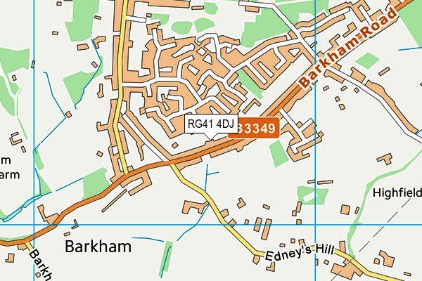 RG41 4DJ map - OS VectorMap District (Ordnance Survey)