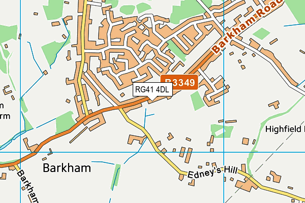 RG41 4DL map - OS VectorMap District (Ordnance Survey)