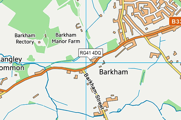 RG41 4DQ map - OS VectorMap District (Ordnance Survey)