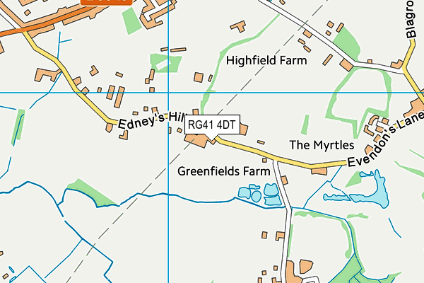 RG41 4DT map - OS VectorMap District (Ordnance Survey)