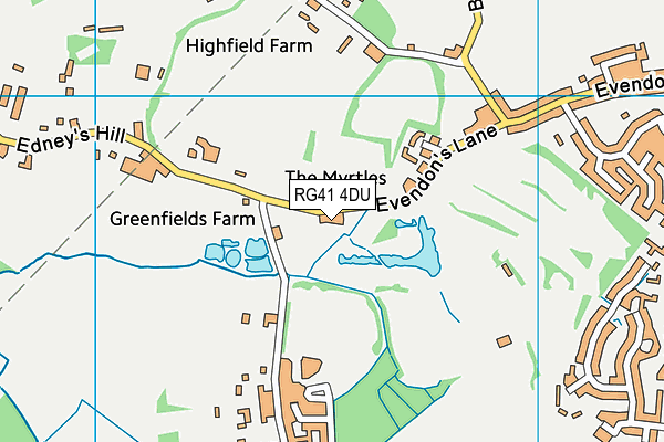 RG41 4DU map - OS VectorMap District (Ordnance Survey)