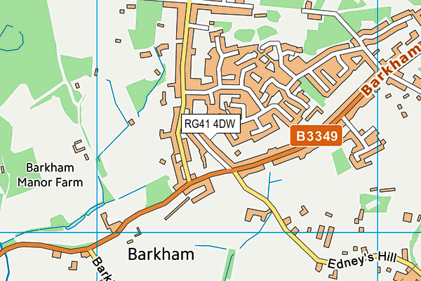 RG41 4DW map - OS VectorMap District (Ordnance Survey)