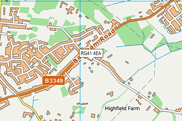 RG41 4EA map - OS VectorMap District (Ordnance Survey)