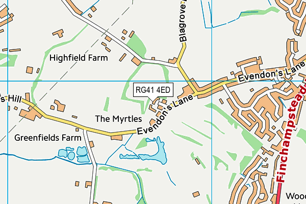 RG41 4ED map - OS VectorMap District (Ordnance Survey)