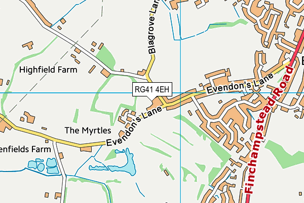 RG41 4EH map - OS VectorMap District (Ordnance Survey)