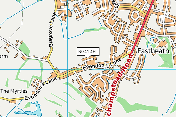 RG41 4EL map - OS VectorMap District (Ordnance Survey)