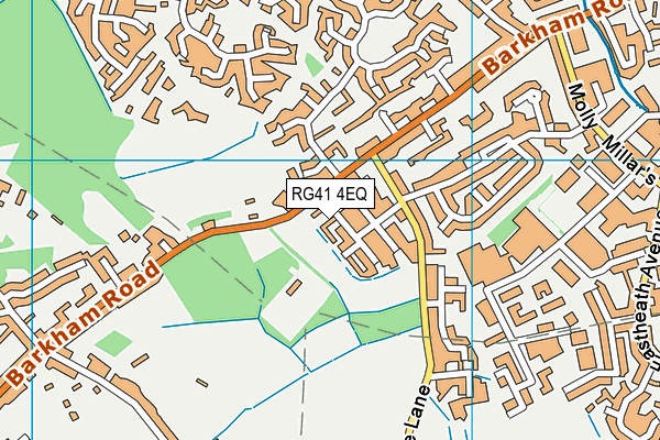 RG41 4EQ map - OS VectorMap District (Ordnance Survey)