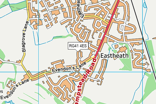 RG41 4ES map - OS VectorMap District (Ordnance Survey)