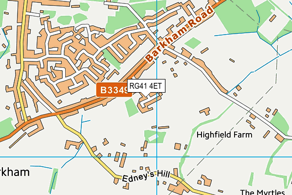 RG41 4ET map - OS VectorMap District (Ordnance Survey)