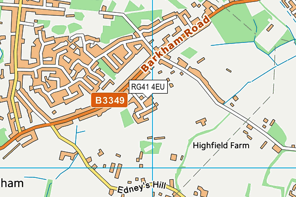 RG41 4EU map - OS VectorMap District (Ordnance Survey)