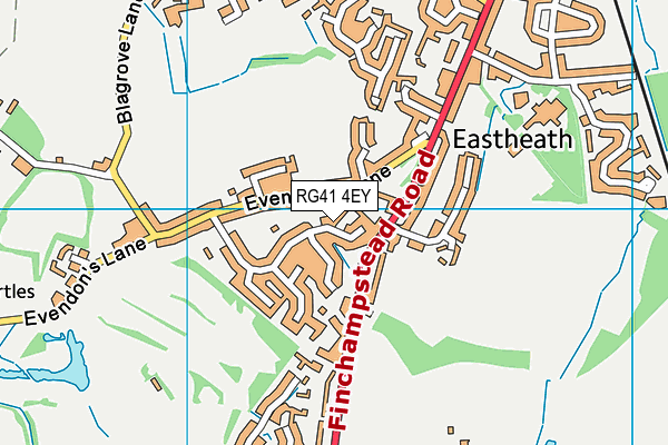 RG41 4EY map - OS VectorMap District (Ordnance Survey)