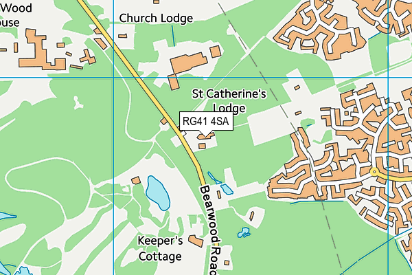 RG41 4SA map - OS VectorMap District (Ordnance Survey)