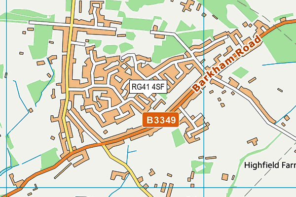 RG41 4SF map - OS VectorMap District (Ordnance Survey)