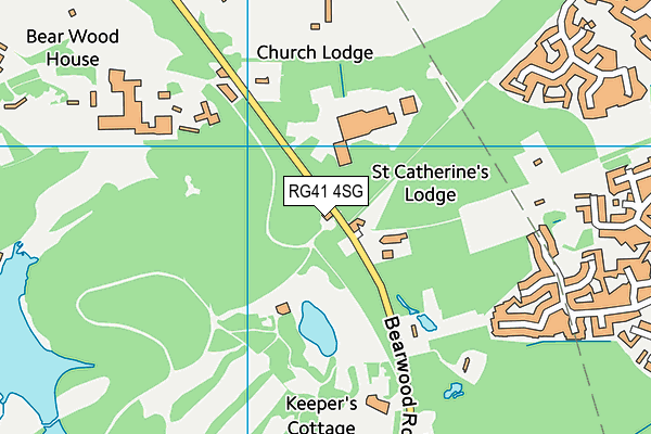 RG41 4SG map - OS VectorMap District (Ordnance Survey)