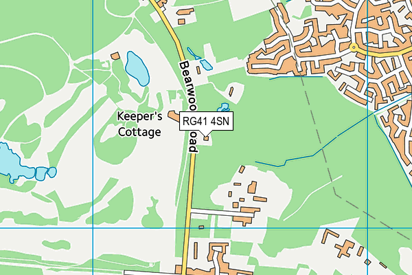RG41 4SN map - OS VectorMap District (Ordnance Survey)