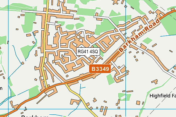 RG41 4SQ map - OS VectorMap District (Ordnance Survey)