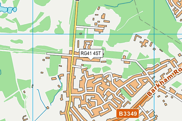 RG41 4ST map - OS VectorMap District (Ordnance Survey)