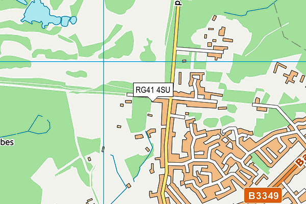 RG41 4SU map - OS VectorMap District (Ordnance Survey)