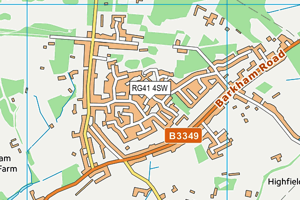 RG41 4SW map - OS VectorMap District (Ordnance Survey)