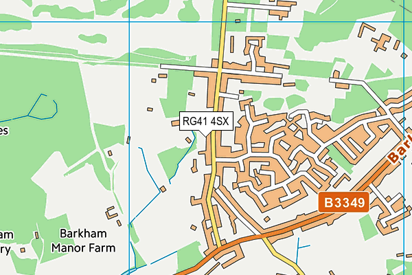 RG41 4SX map - OS VectorMap District (Ordnance Survey)